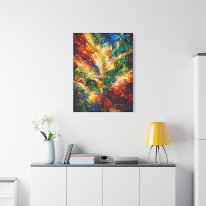 Colorful Stained-Glass Mosaic Abstraction Wall Art & Canvas Print