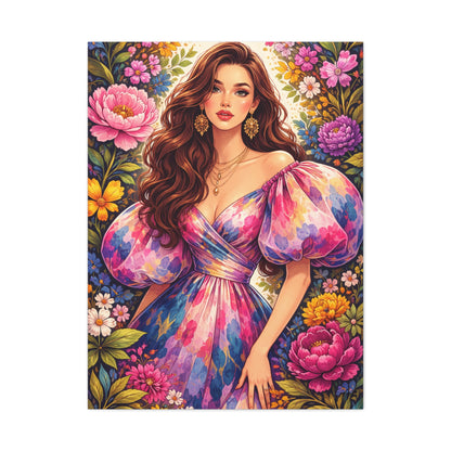 Fashion-Forward Feminine Floral Wall Art & Canvas Print