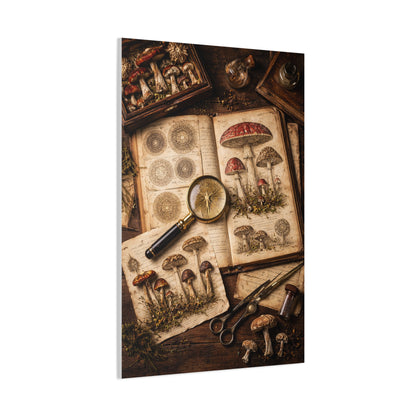Cabinet-of-Curiosities Mushroom Study Wall Art & Canvas Print