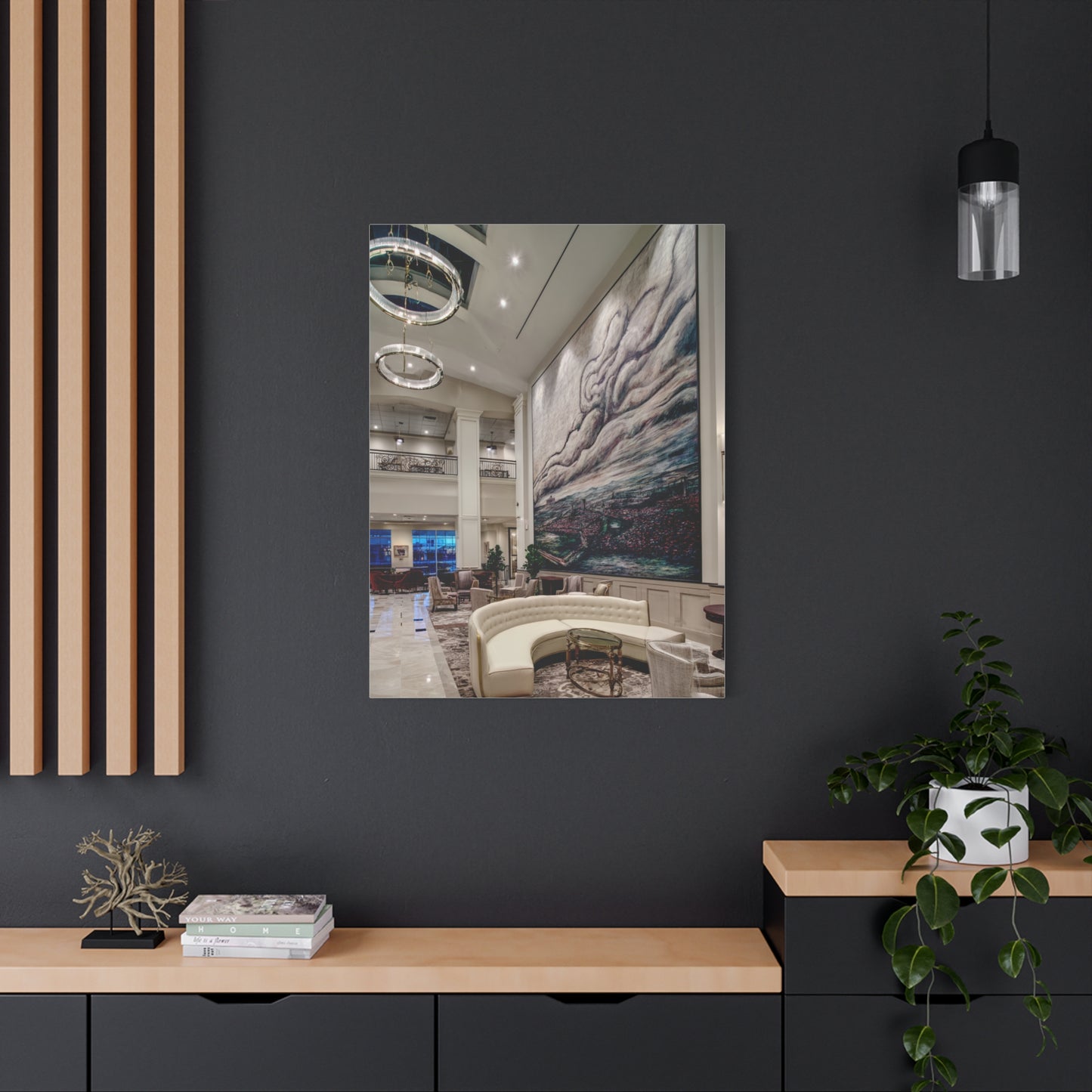 Panoramic Scenic Lobby Mural Landscape Wall Art & Canvas Print