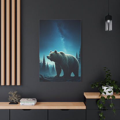 Midnight Wilderness Bear Under the Stars Wall Art & Canvas Prints