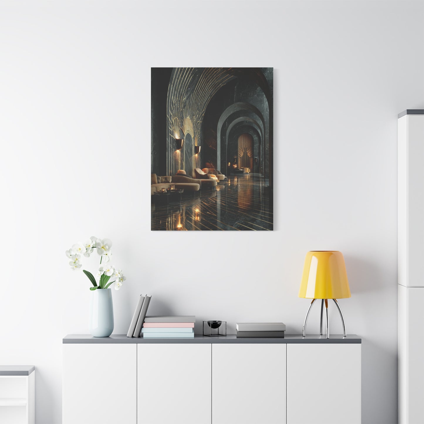 Art Deco Black and Gold Interior Wall Art & Canvas Print