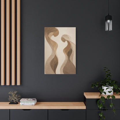 Abstract Earth Tone Lovers Flow Wall Art & Canvas Print