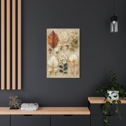 Vintage Autumn Botanical Leaf Study Wall Art & Canvas Print
