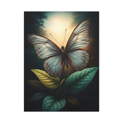 Luminous Pale Wing Butterfly Garden Portrait Wall Art & Canvas Prints