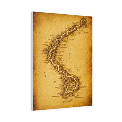Vintage Serpent River Map Wall Art & Canvas Prints