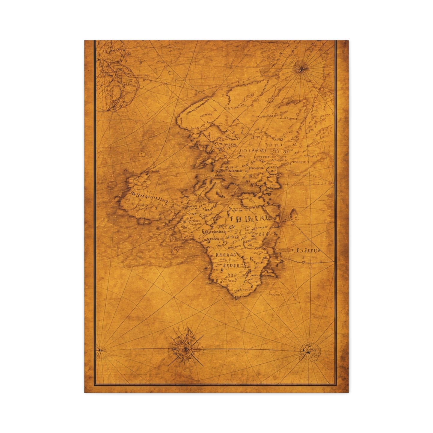Vintage Africa Continent Map Wall Art & Canvas Prints