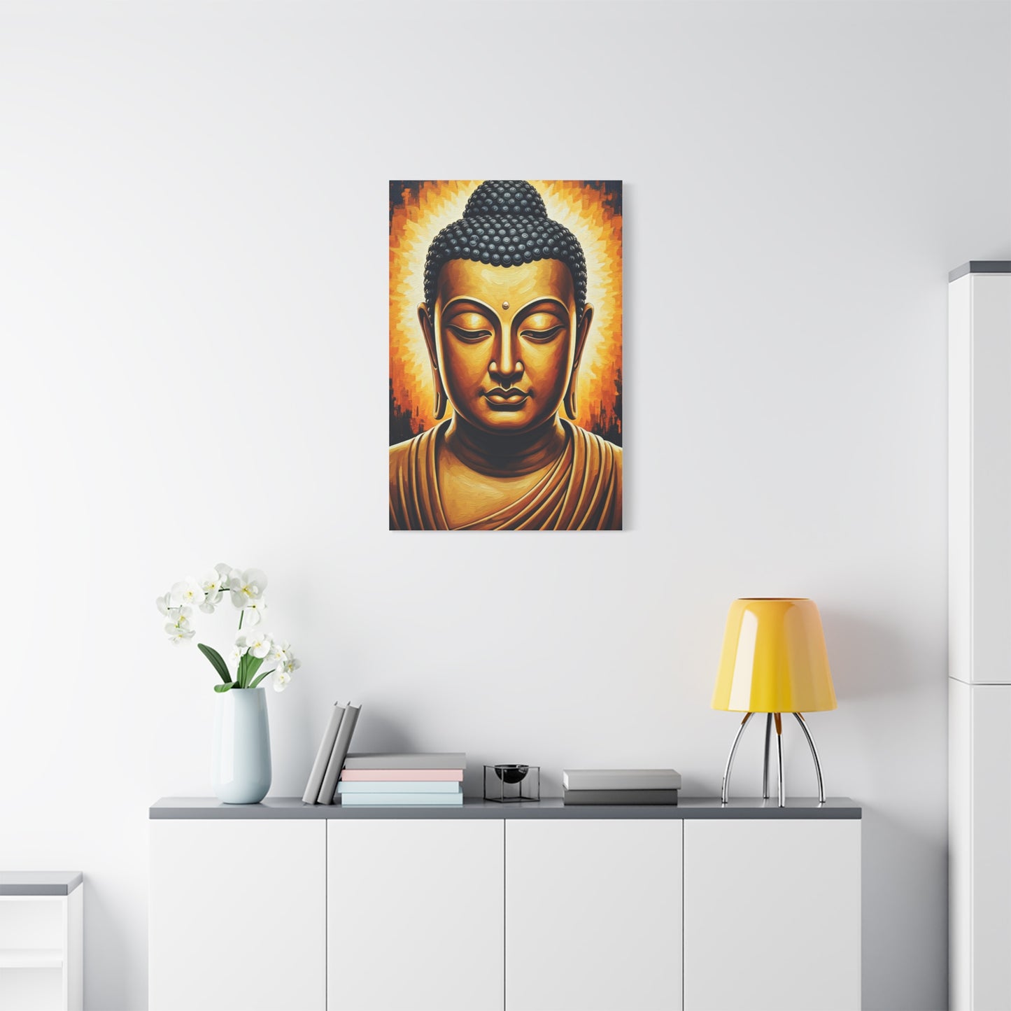 Golden Serenity Buddha Wall Art & Canvas Prints
