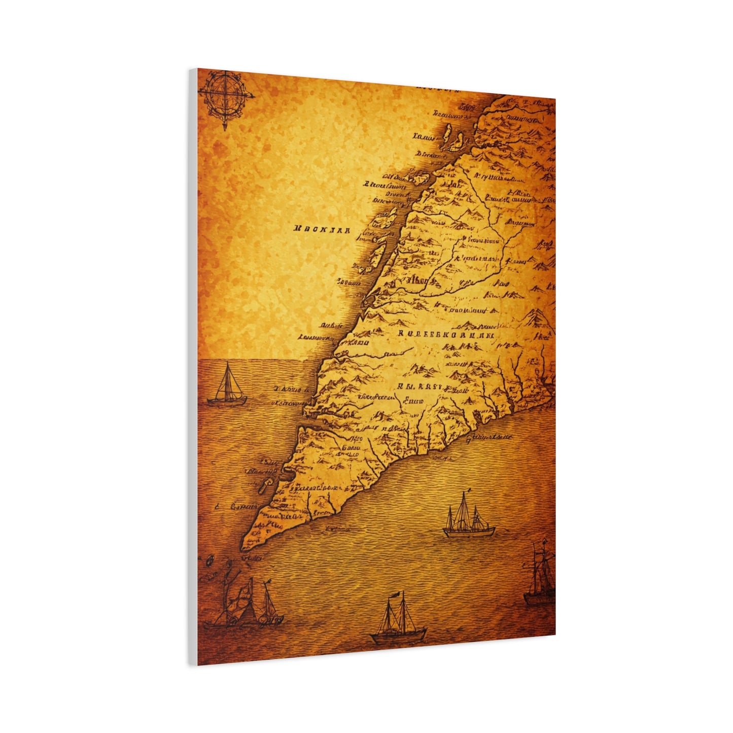 Soft Sepia Classic World Chart Wall Art & Canvas Prints