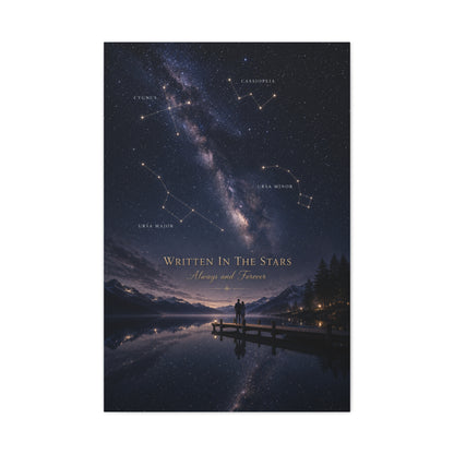 Written in the Stars Celestial Love Quote Wall Art & Canvas Print