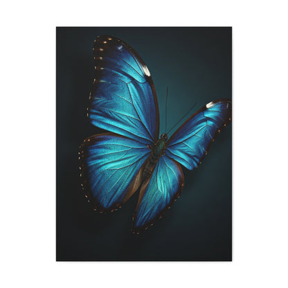 Blue Morpho Butterfly Wings Spread Wall Art & Canvas Prints