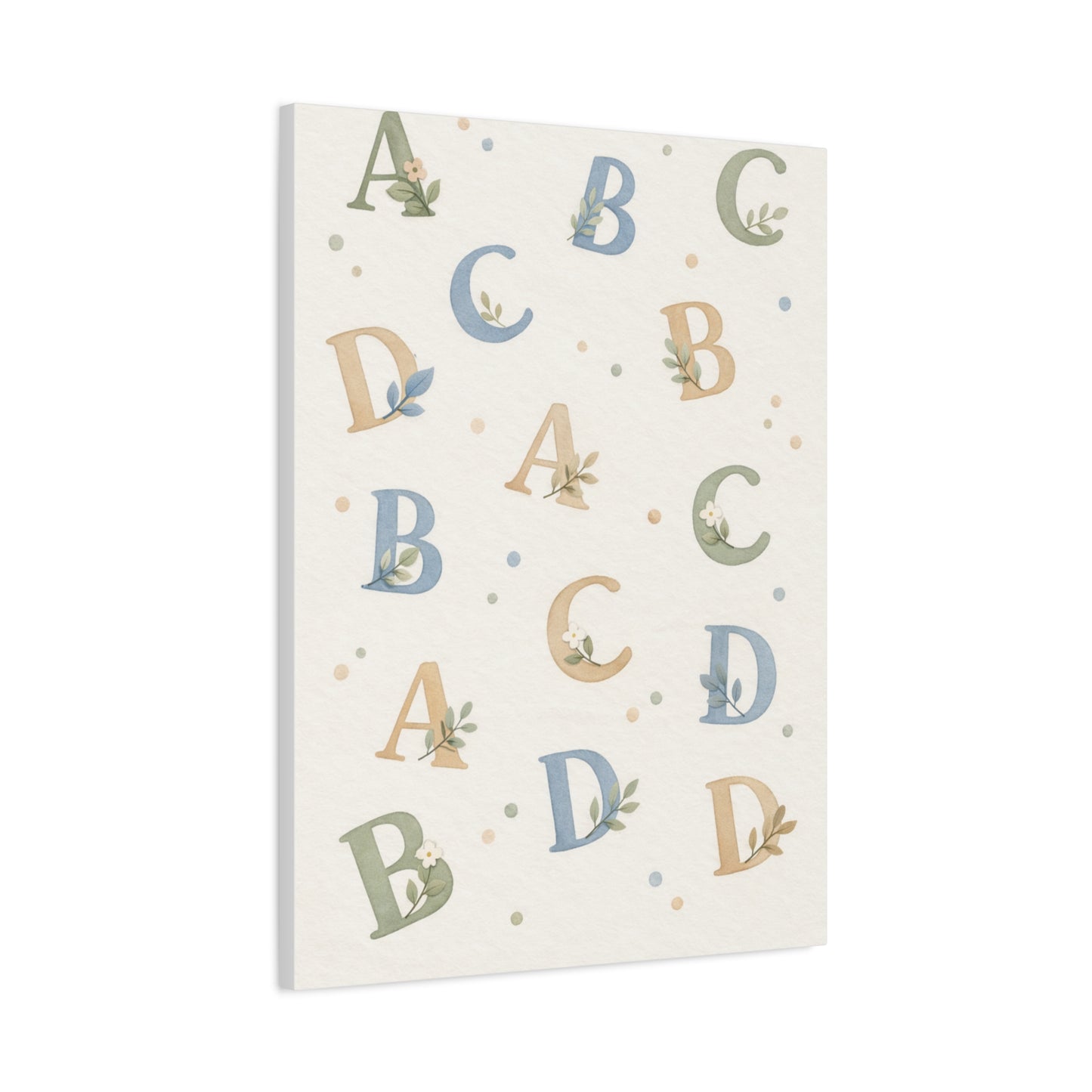 Botanical Alphabet Nursery Wall Art & Canvas Print
