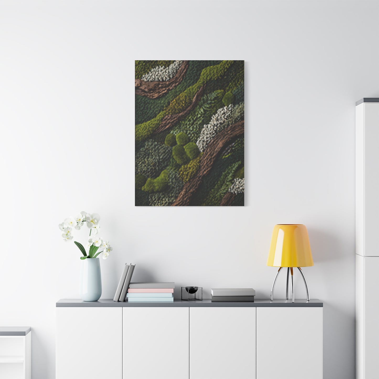 Biophilic Moss Landscape Texture Wall Art & Canvas Print