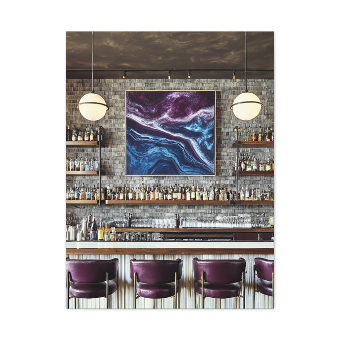 Moody Abstract Luxury Cocktail Bar Wall Art & Canvas Print