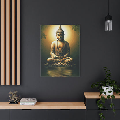 Golden Reflection Buddha Serenity Wall Art & Canvas Prints