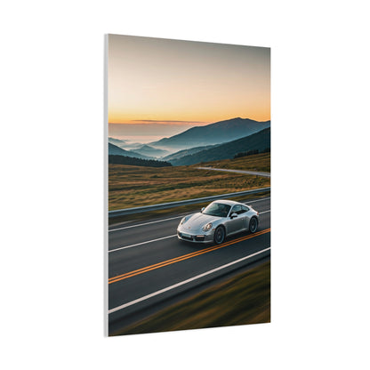 Porsche 911 Alpine Sunrise Cruise Wall Art & Canvas Prints