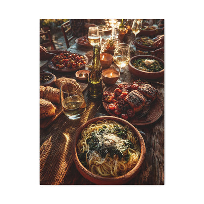 Italian Family Dinner Table Wall Art & Canvas Print