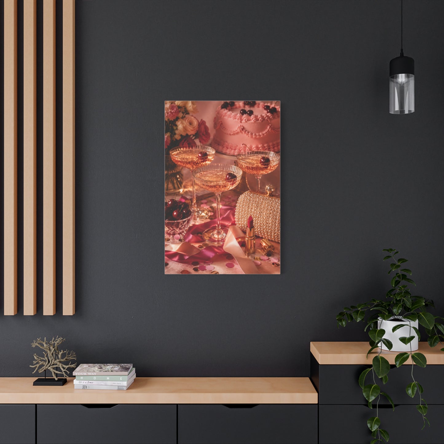 Galentine Celebration Luxe Party Still Life Wall Art & Canvas Print