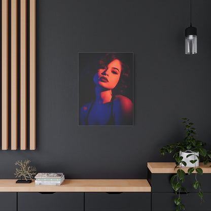 Neon Shadow Fashion Portrait Wall Art & Canvas Print