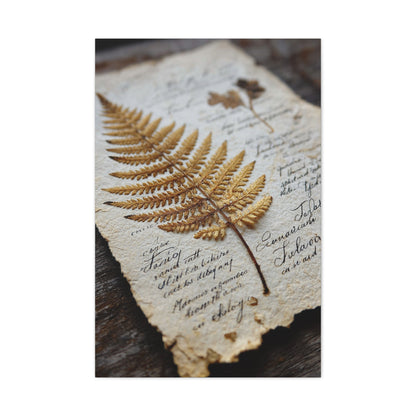 Antique Botanical Fern Study Wall Art & Canvas Print