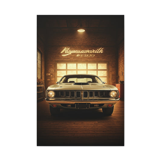 Plymouth Barracuda Cuda Vintage Garage Wall Art & Canvas Prints
