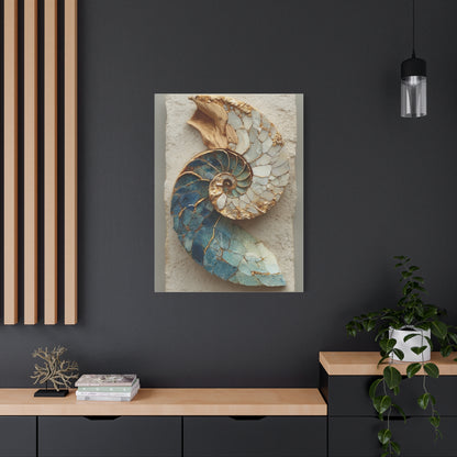Nautilus Driftwood Mosaic Wall Art & Canvas Print