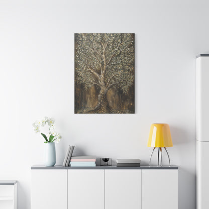 Golden Abstract Tree Texture Luxury Trees Wall Art & Canvas Print
