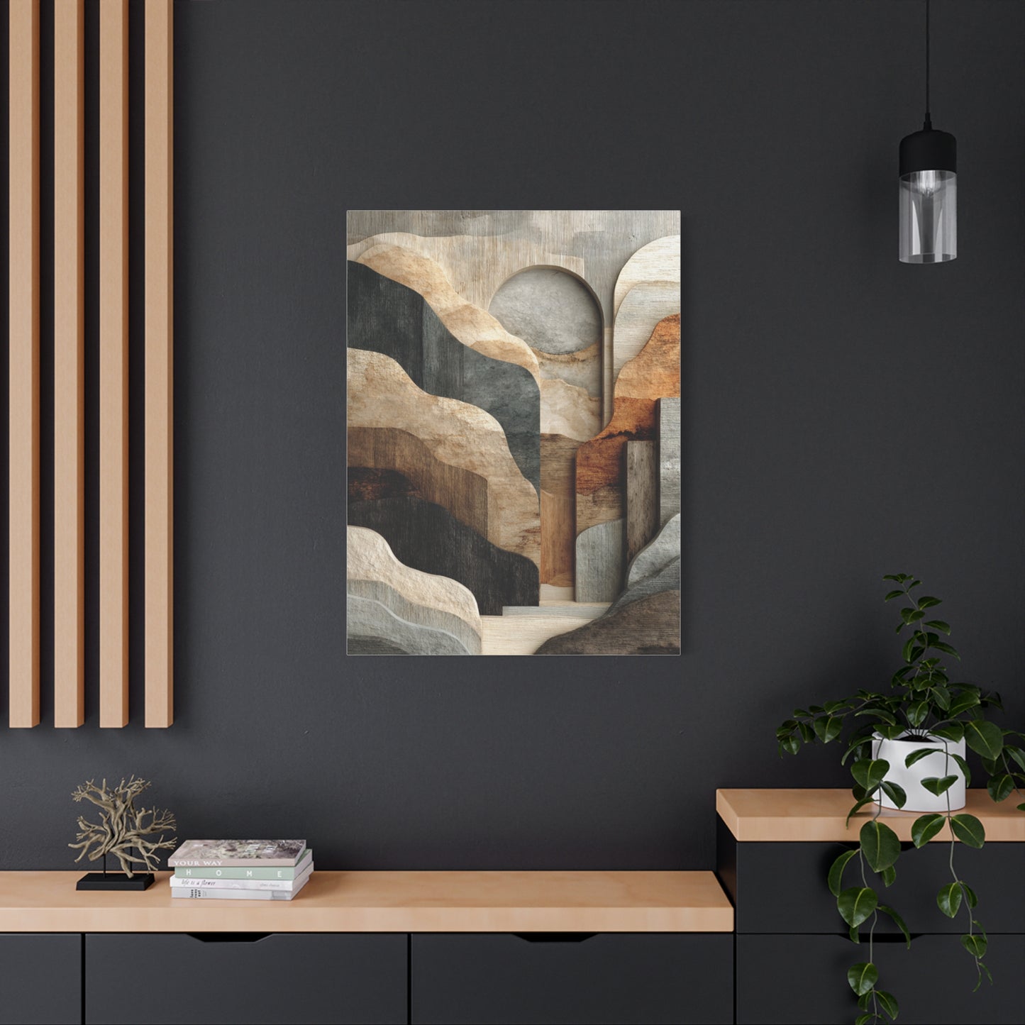 Organic Neutral Abstract Landscape Wall Art & Canvas Print