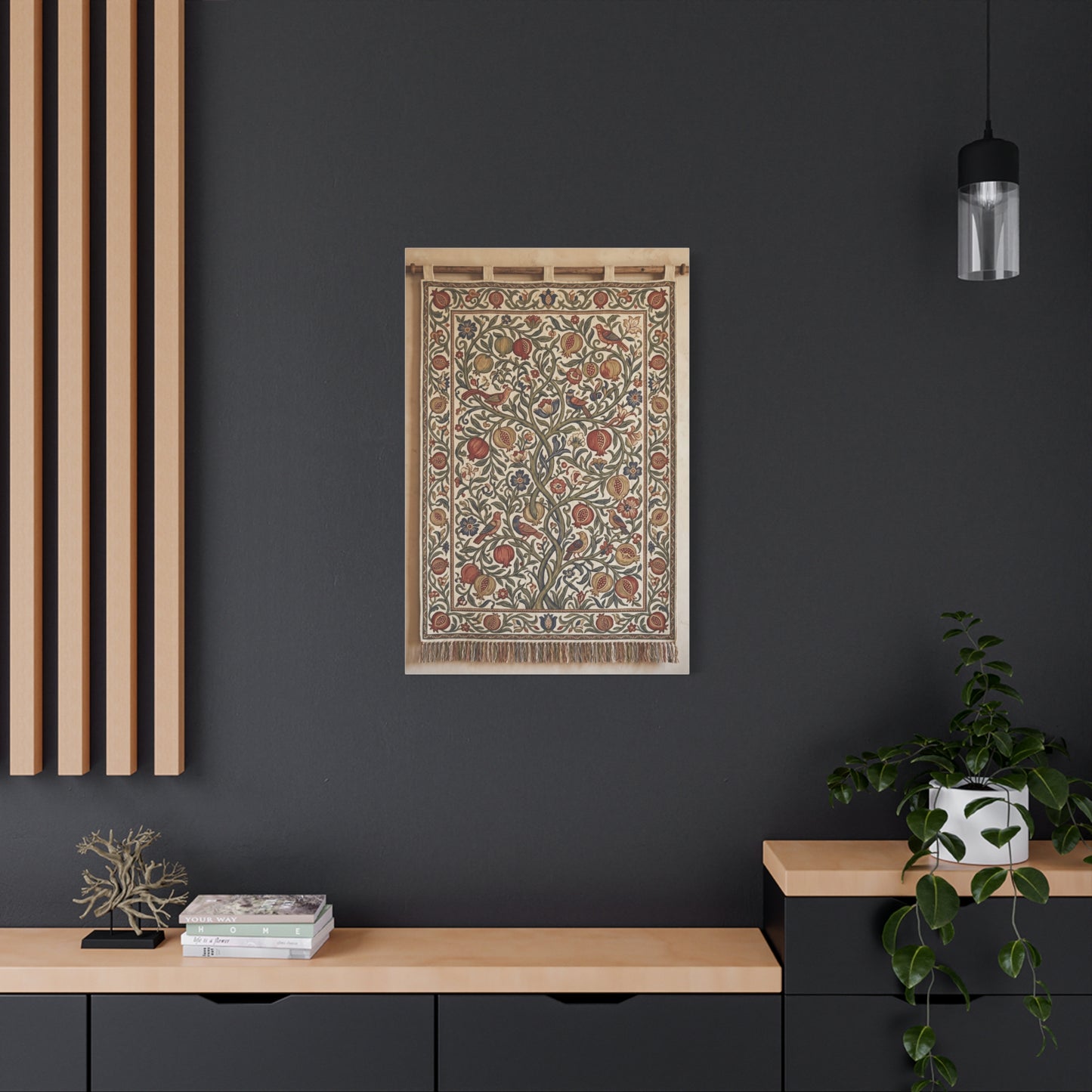 Medieval Floral Tree Tapestry Wall Art & Canvas Print