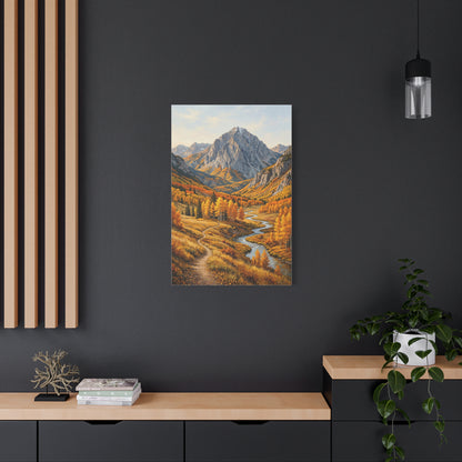 Autumn Aspen River Valley Wall Art & Canvas Print