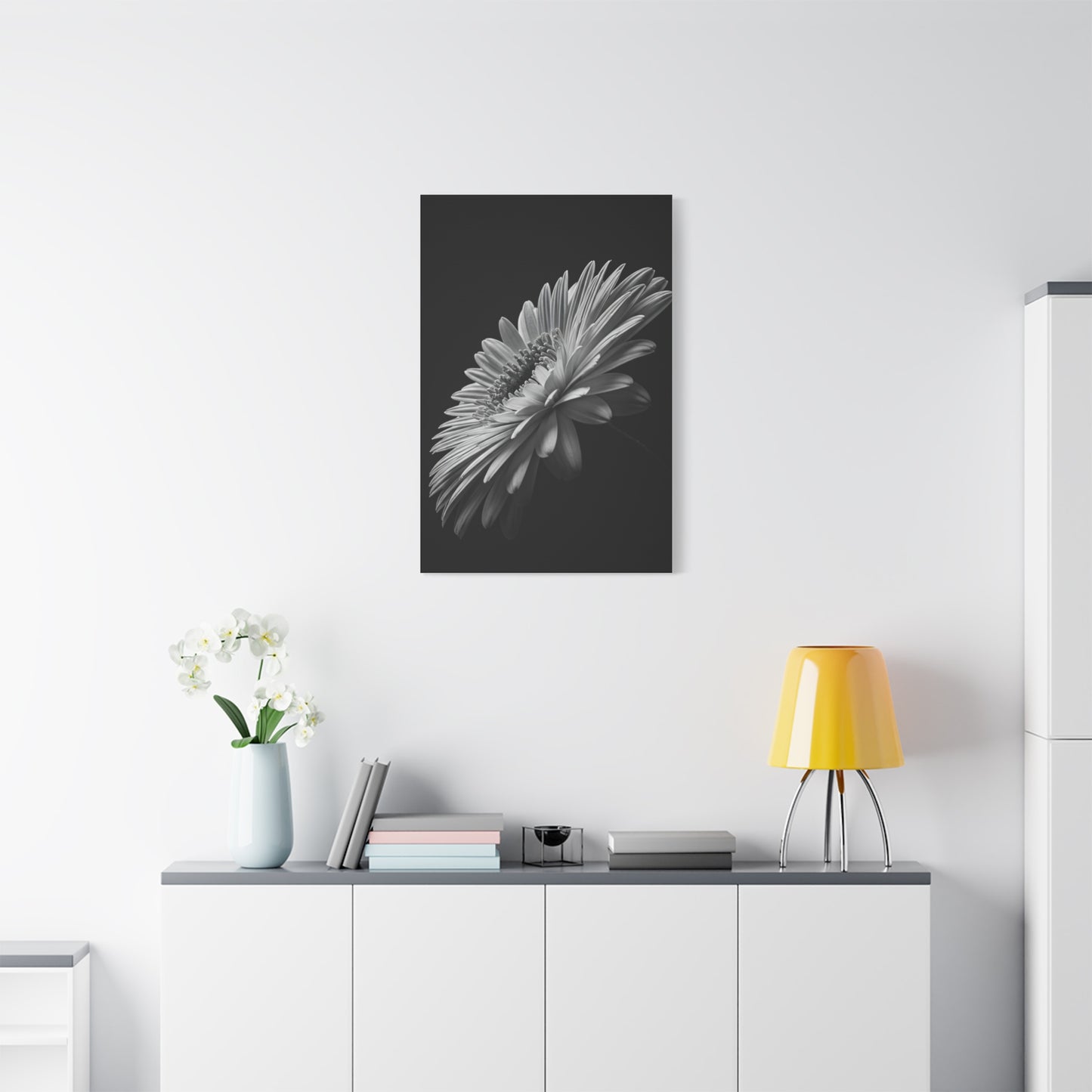 Angled Bloom with Bud Detail Wall Art & Canvas Prints