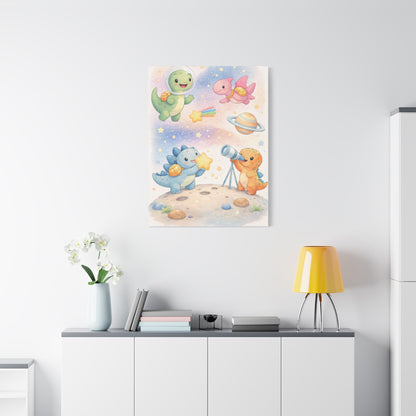 Cosmic Dinosaur Adventure Wall Art & Canvas Print