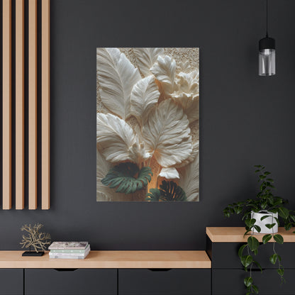 Sculptural Botanical Bas-Relief Wall Art & Canvas Print