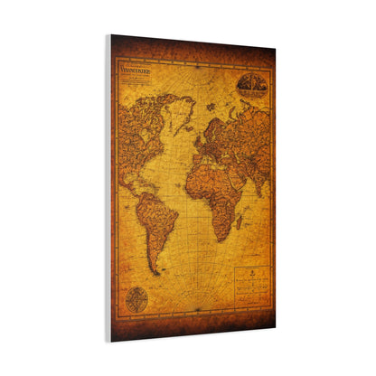 Classic Sepia World Atlas Wall Art & Canvas Prints
