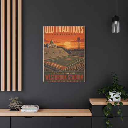 Westbrook Stadium Vintage Legacy Sports Wall Art & Canvas Print