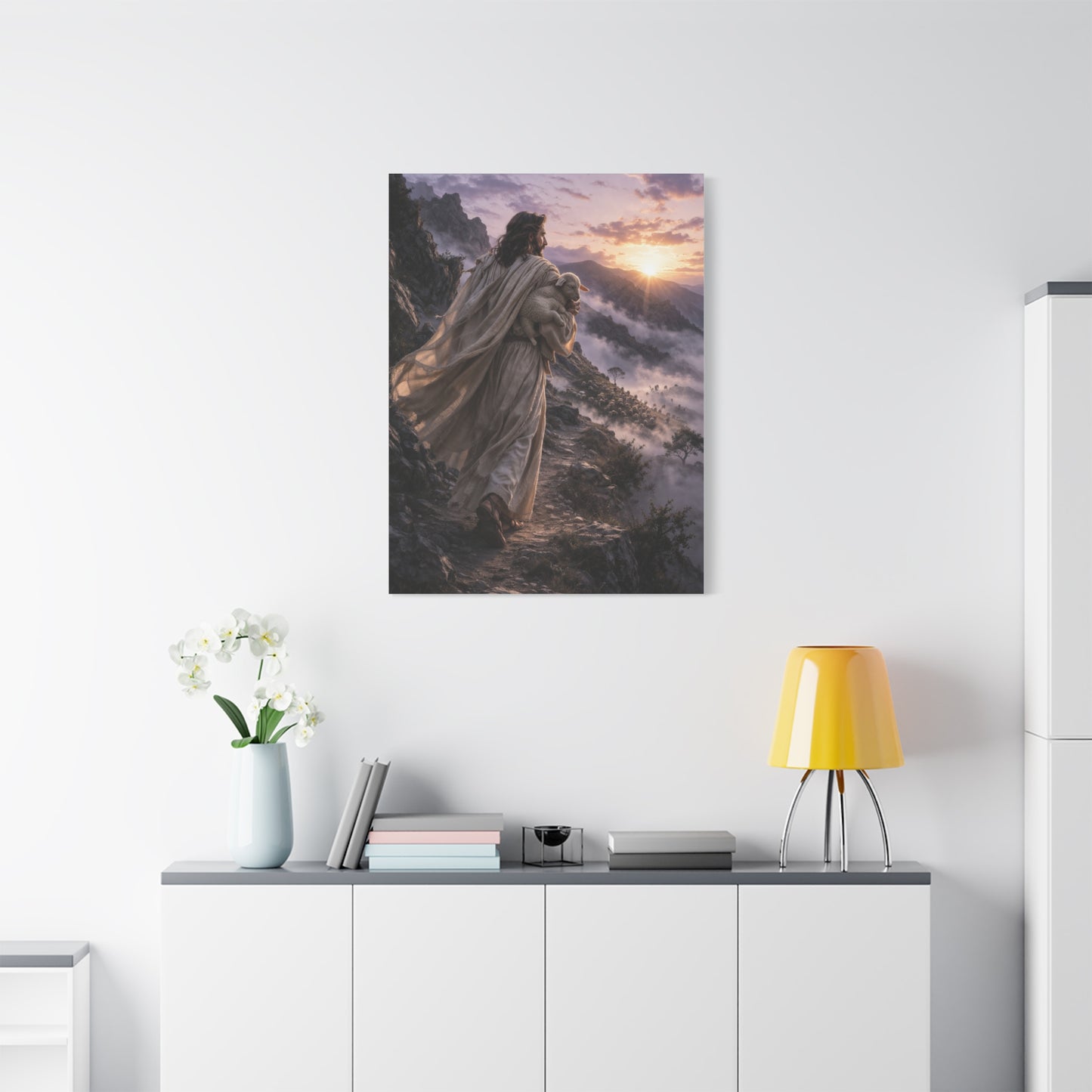 The Good Shepherd Mountain Path Wall Art & Canvas Print