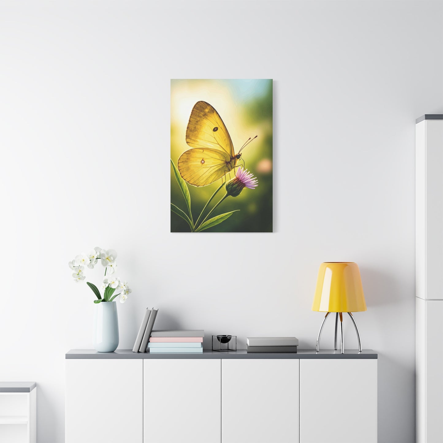Golden Light Butterfly Close-Up Wall Art & Canvas Prints