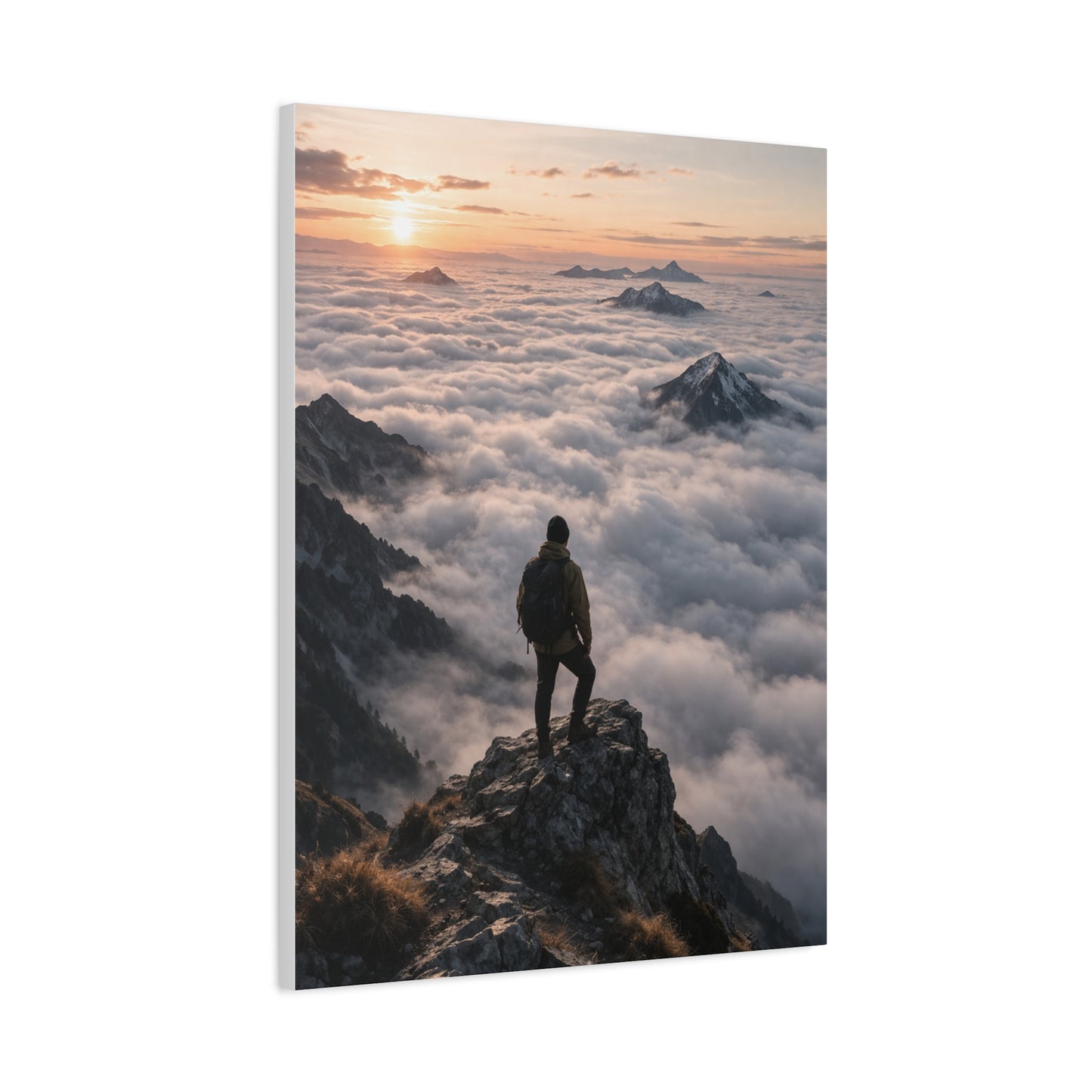 Sunrise Summit Cloud Inversion Wall Art & Canvas Print