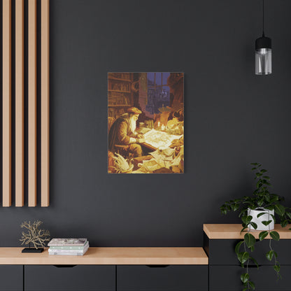 Leonardo da Vinci Working in His Workshop Wall Art & Canvas Print