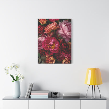 Dramatic Peony Floral Bouquet Wall Art & Canvas Print
