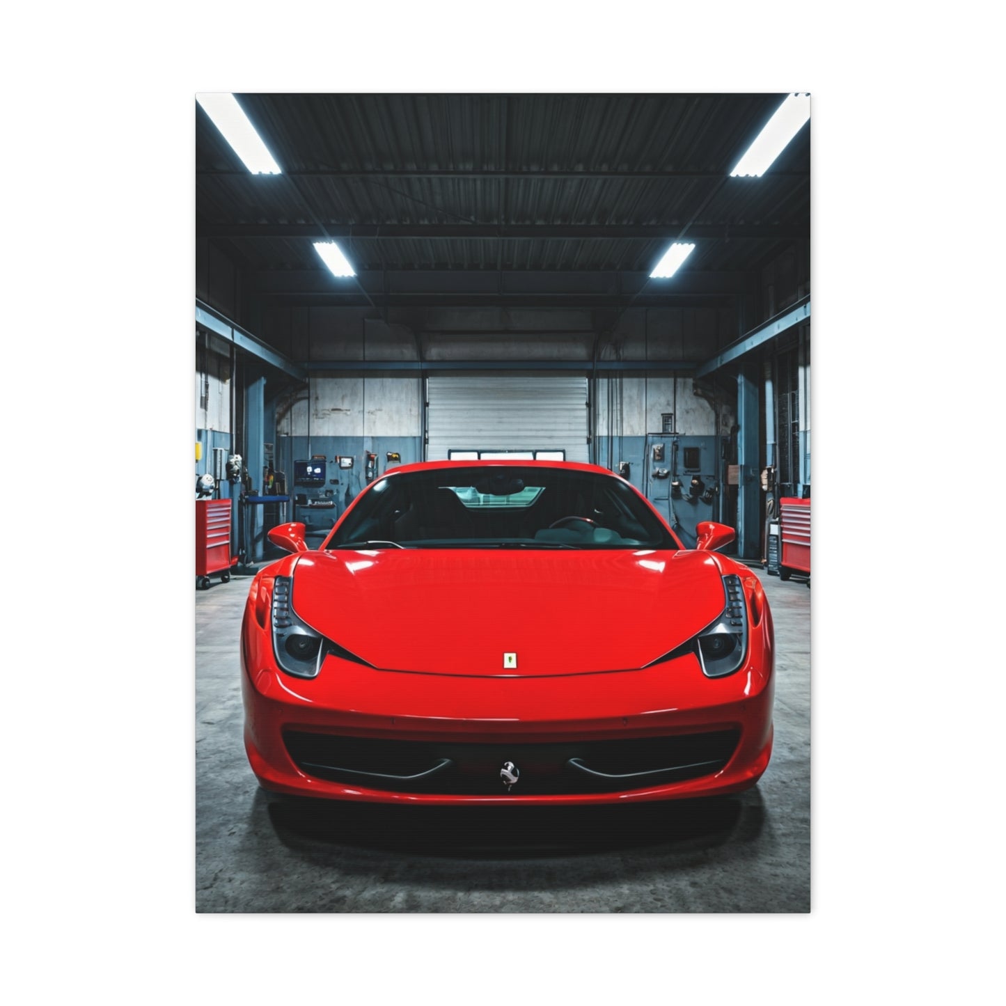 Ferrari 458 Italia Service Bay Craftsmanship Wall Art & Canvas Prints