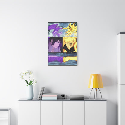 Naruto vs Sasuke Final Clash Poster Wall Art & Canvas Print