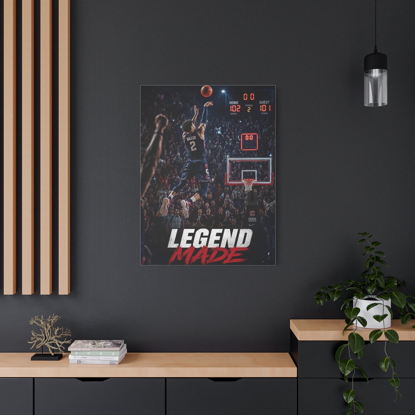 Legend Made Championship Basketball Sports Wall Art & Canvas Print