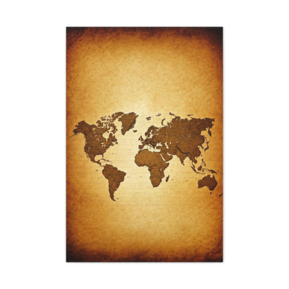 Vintage Portrait Map Fusion Wall Art & Canvas Prints
