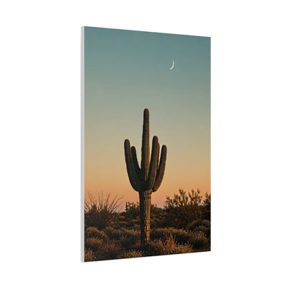 Solitary Saguaro Under Open Desert Sky Wall Art & Canvas Prints
