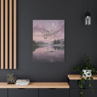 Surreal Swan Dreamscape Reflection Wall Art & Canvas Print
