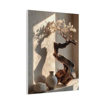 Sculptural Driftwood Bonsai Wall Art & Canvas Print