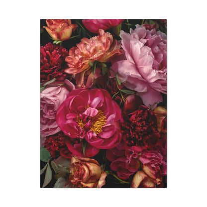 Dramatic Peony Floral Bouquet Wall Art & Canvas Print