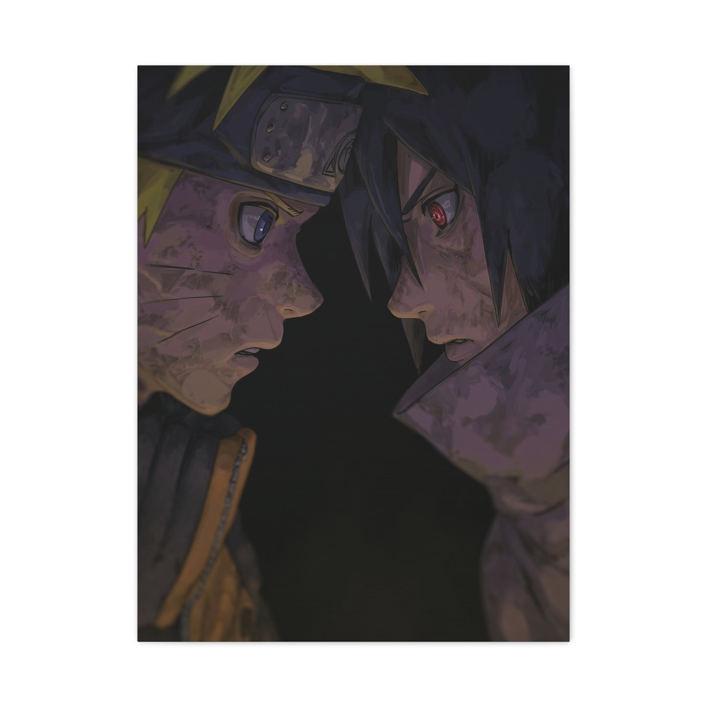Naruto Uzumaki vs Sasuke Uchiha Final Stare Down Wall Art & Canvas Print