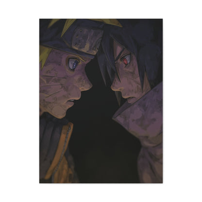 Naruto Uzumaki vs Sasuke Uchiha Final Stare Down Wall Art & Canvas Print